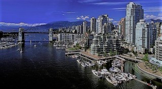 Beautiful Vancouver with the Canadian Rockies in the background