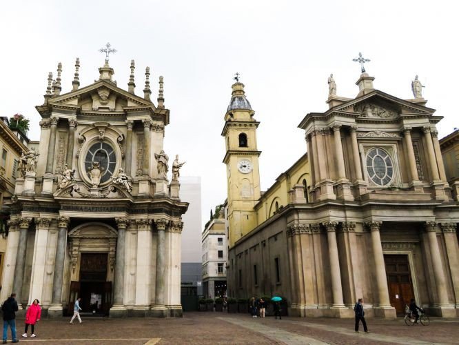 Twin Churches on Piazza San Carlo